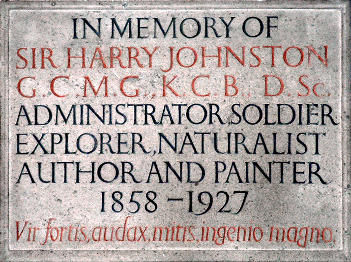 File:Sir Harry Johnston memorial plaque.JPG