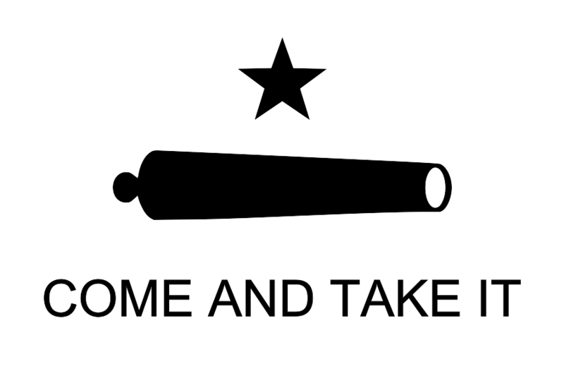File:Texas Flag Come and Take It.svg