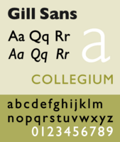 Gill Sans, Gill's most famous typeface