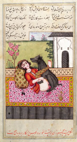 File:Persian woman with an animal Wellcome L0033282.jpg